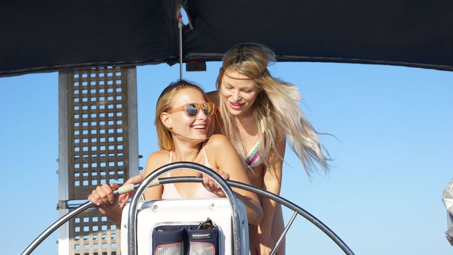 Alcudia: Sailing Yacht Excursion with Wine & Tapas - Taking the wheel: hands-on sailing without the hard sell