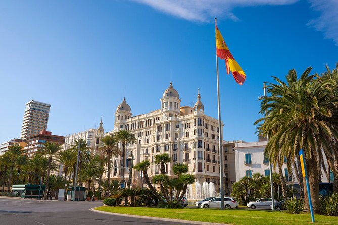 Alicante Tour: Full City, Castle, Market & Tapas Experience - The square moment for Teatro Principal