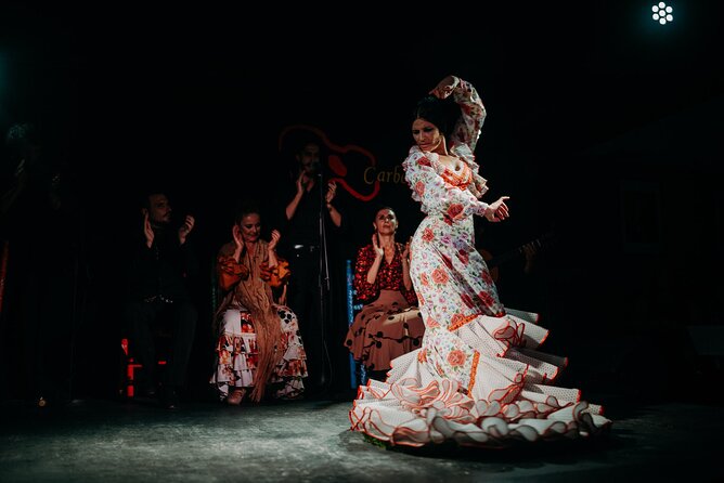 Authentic Flamenco, Tapas & Wine Madrid Experience - Mercado Jamón Ibérico: four tapas, cava or wine, and the talk that follows