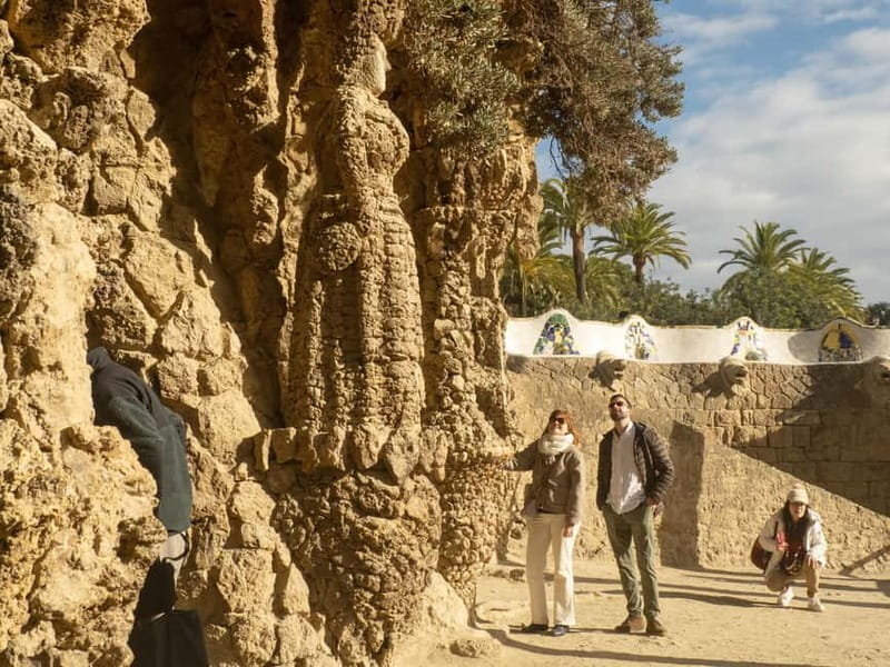 Barcelona in 1 Day: Sagrada Familia, Park Guell, Mila, tapas - Park Güell: mosaics, lizards, curved benches, and the terrace view