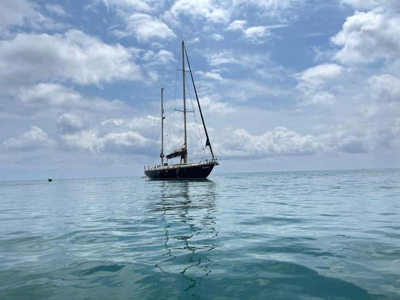 Barcelona: Sailing on a Classic Ketch Boat with tapas & cava - The boat setup: 14 meters, lounge space, and room to breathe