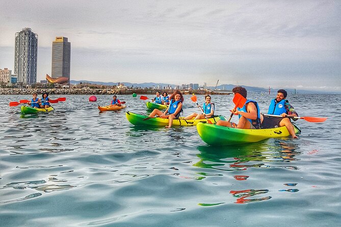 Barcelona Skyline Kayaking Coupled with Delicious Tapas - Paddling Past 1992 Olympic Landmarks on the Barceloneta Coast