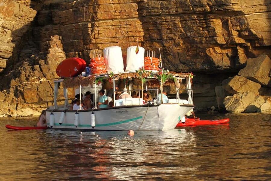 Ibiza: Sunset Boat Tour with Water Sports, Open Bar & Tapas - The Anchored Water-Time: Water Bikes, Paddleboarding, Snorkeling