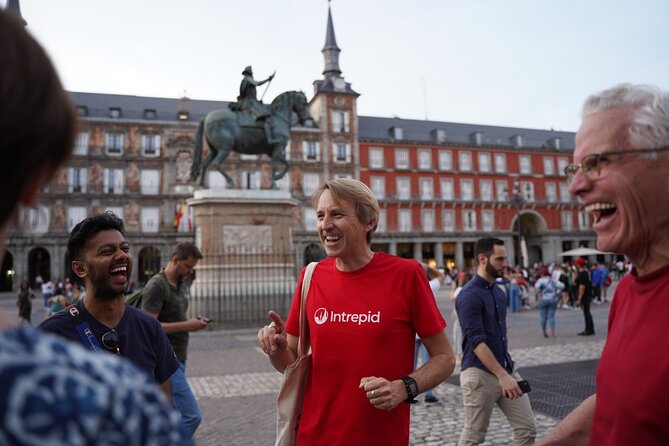 Madrid by Night: Tapas Crawl, Local Drinks & Hidden Gems - Shrimps with Spanish house wine and the sweet finale near Puerta del Sol