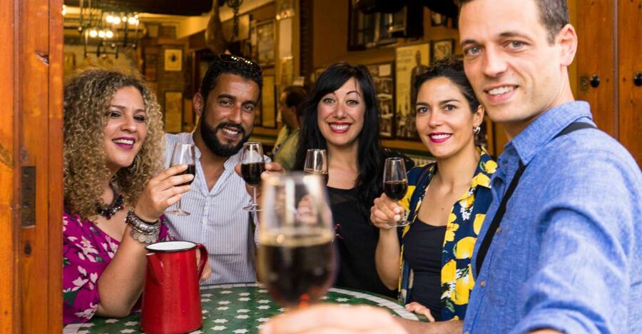 Seville: Tapas Crawl - Stop 1: Wine and Tapas (About 35 Minutes)