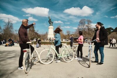 Tapas & Guided tour on a Vintage Bike through Madrid - CaixaForum and Los Jeronimos: Power Plant to Gothic Church Mood