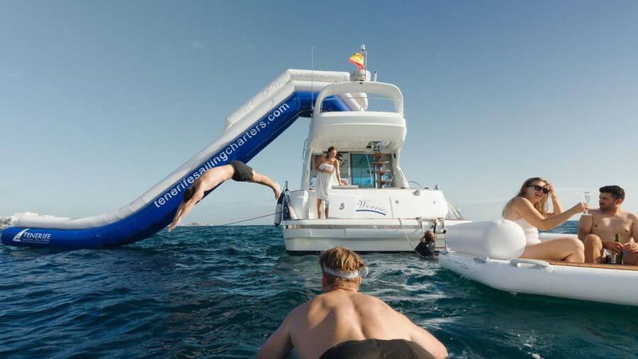 Tenerife: Shared Yacht Cruise with Champagne and Tapas - Water toys you’ll actually use: paddleboards and sea scooters
